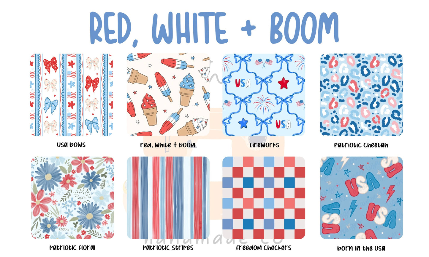 Peplum - Red, White + Boom