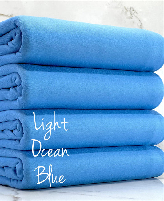 summer solid set - light ocean blue