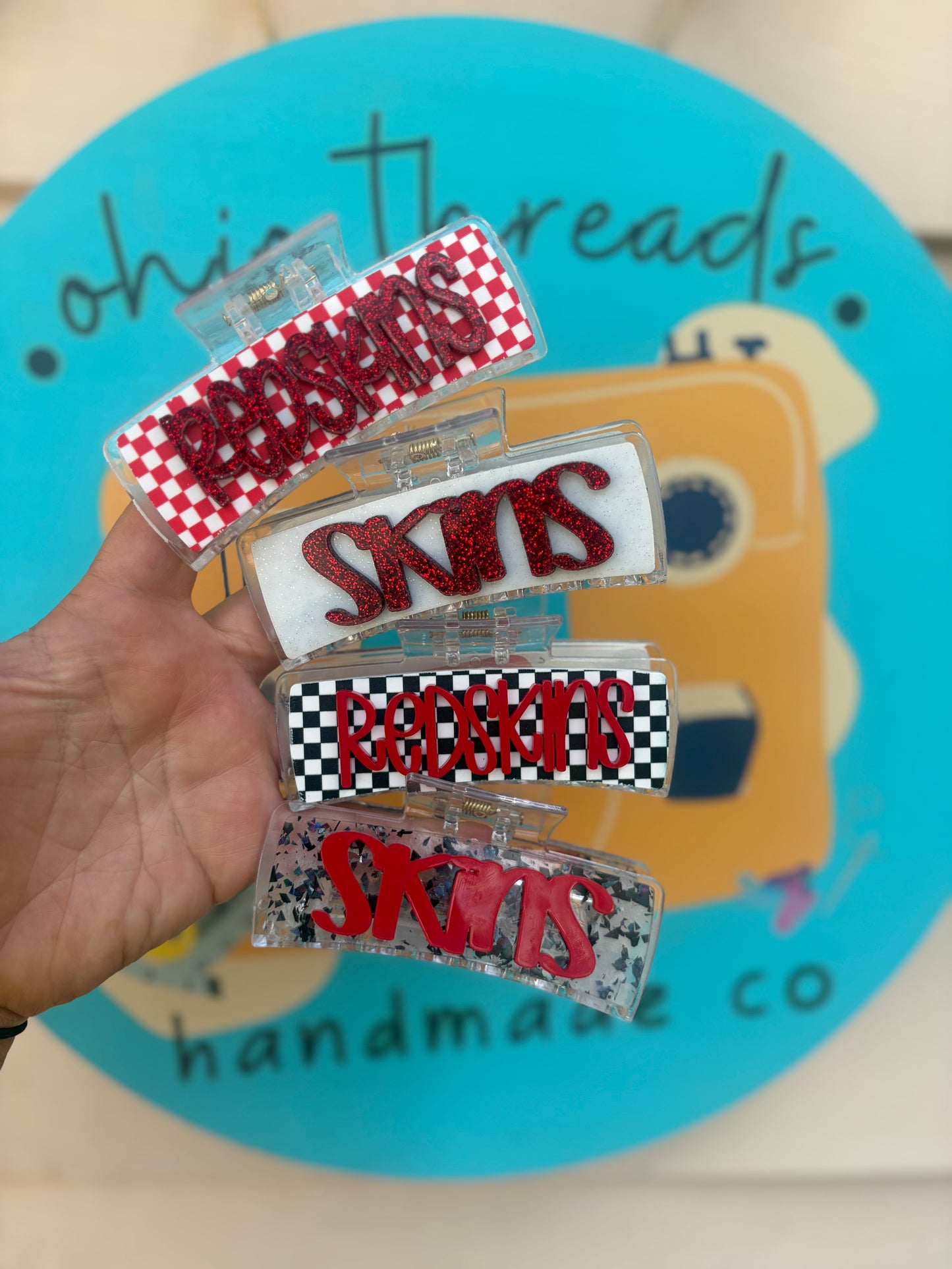 Redskins Claw Clips — 4”